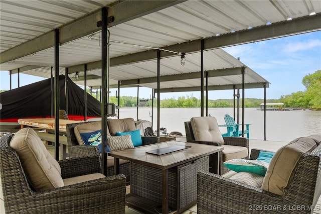 20168 Lost Valley Rd, Warsaw, MO 65355 - dock featuring a water view and boat lift