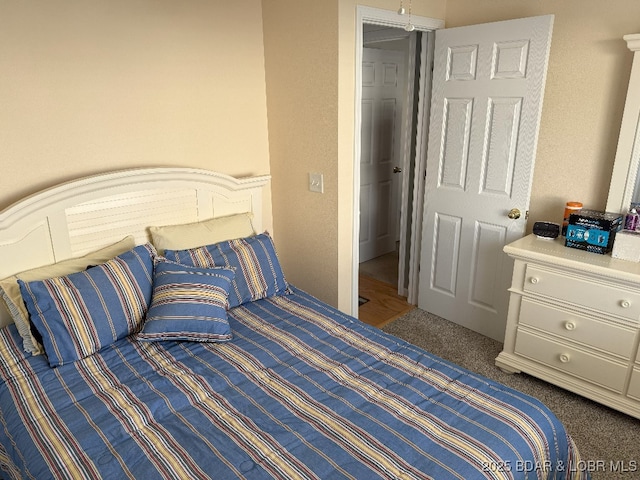 view of carpeted bedroom