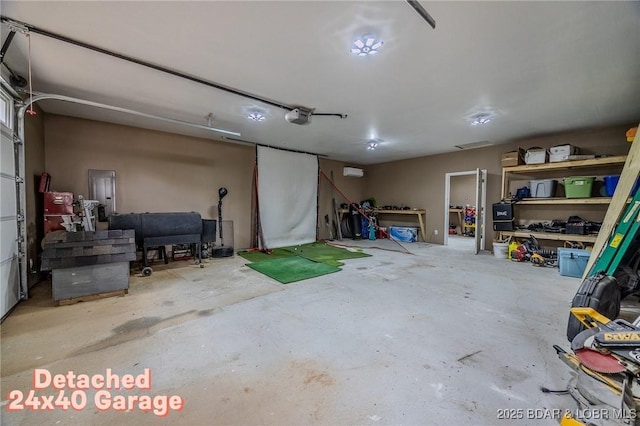 garage featuring heating fuel and a garage door opener