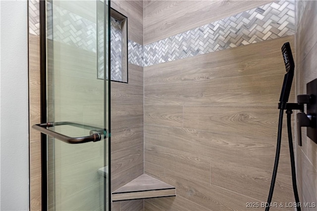 full bathroom with a stall shower