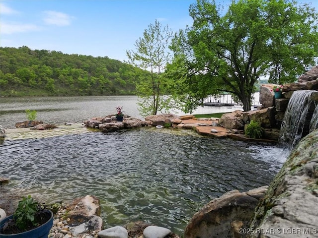 649 Nichol Rd, Edwards, MO 65326 - property view of water featuring a view of trees