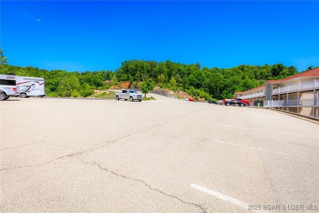view of uncovered parking lot