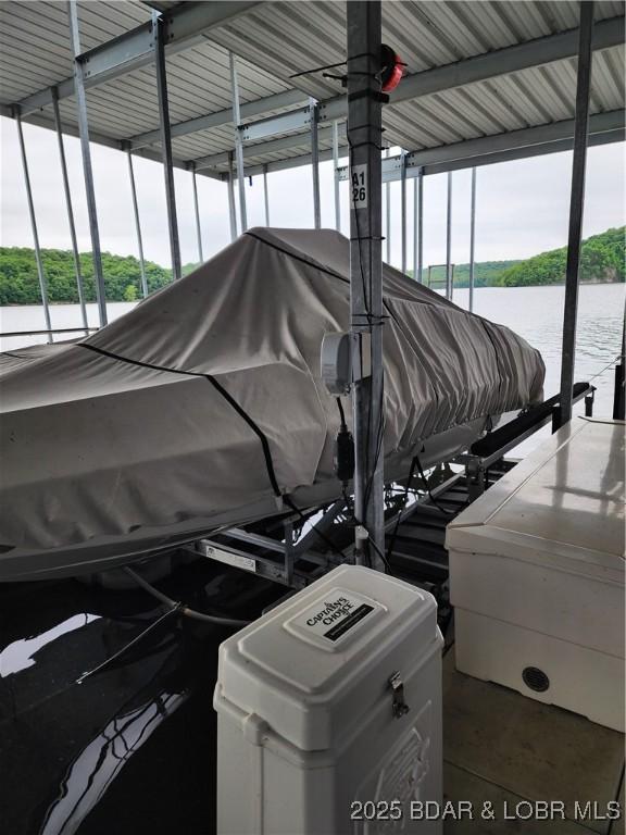 194 Park Place Ln Unit 3C, Kaiser, MO 65047 - dock featuring a water view and boat lift