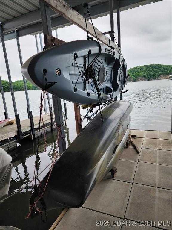 194 Park Place Ln Unit 3C, Kaiser, MO 65047 - dock area featuring a water view and boat lift