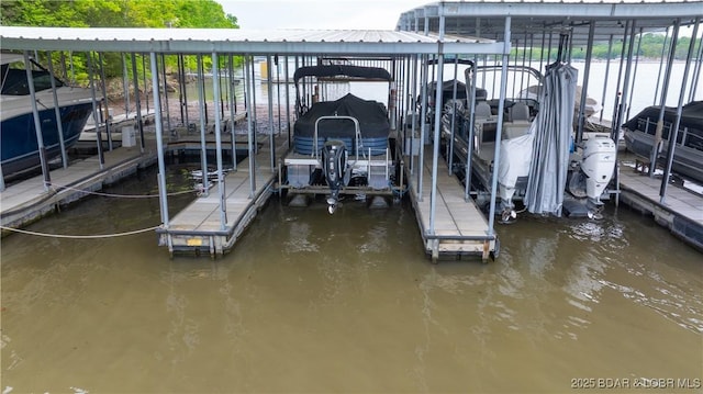 207 Buck Deer Ln, Camdenton, MO 65020 - view of dock with boat lift and a water view