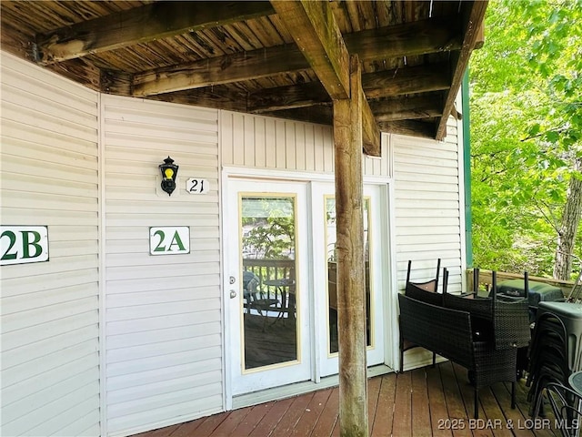 view of exterior entry