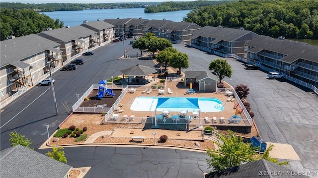 611 Lazy Days Rd Unit L5, Osage Beach, MO 65065 - aerial view featuring a water view and a residential view