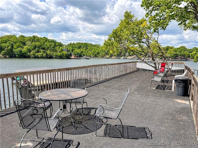 58 Jonathan Dr Unit 4B, Lake Ozark, MO 65049 - view of patio with a water view