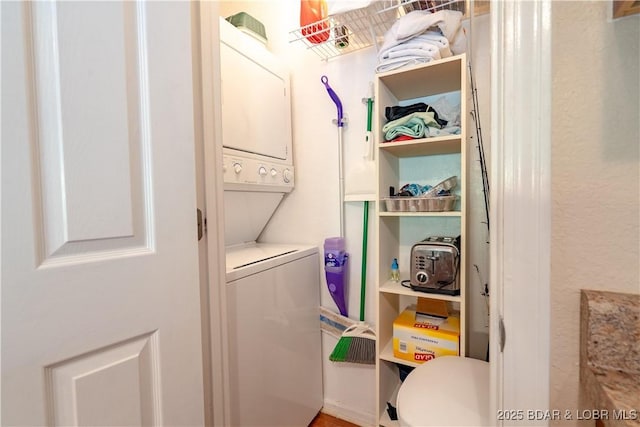 58 Jonathan Dr Unit 4B, Lake Ozark, MO 65049 - laundry room with estacked washer and dryer