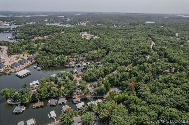 141 Wye Dr, Lake Ozark, MO 65049 - drone / aerial view of a heavily wooded area and a large body of water