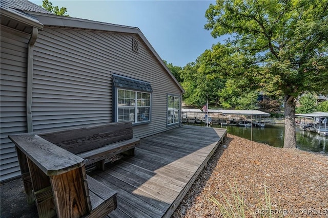 141 Wye Dr, Lake Ozark, MO 65049 - wooden deck featuring a water view