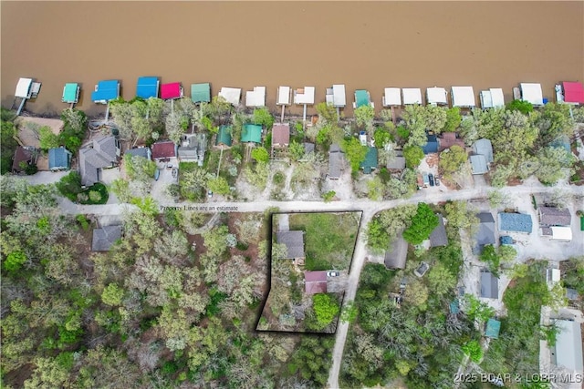 aerial overview of property's location featuring nearby suburban area