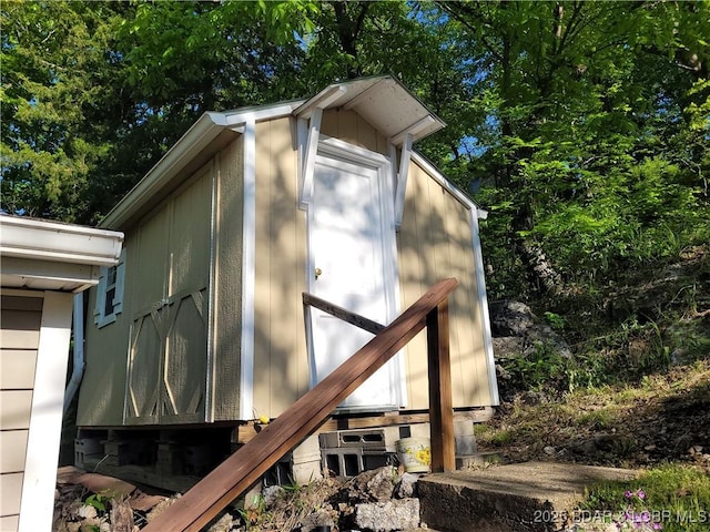 view of shed