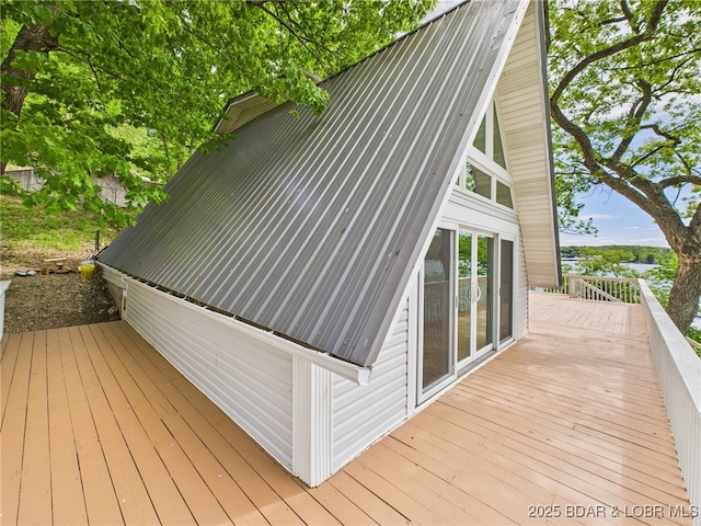 27294 Marina Ln, Barnett, MO 65011 - wooden deck featuring a water view