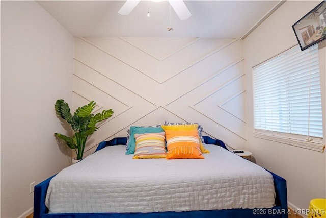 85 Monarch Cove Ln Unit 2C, Lake Ozark, MO 65049 - bedroom with baseboards and ceiling fan