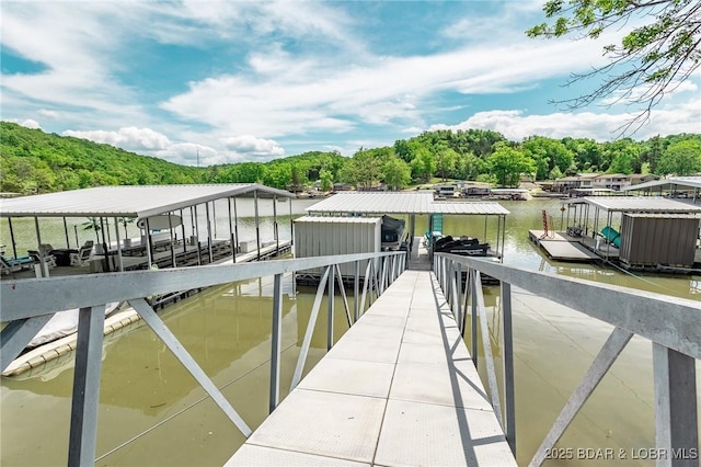 1104 Whippoorwill Ln, Sunrise Beach, MO 65079 - dock area with a water view and boat lift