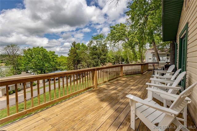6076 Sioux Trl, Osage Beach, MO 65065 - view of wooden terrace