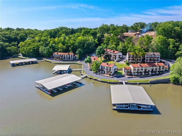 drone / aerial view of a nearby body of water