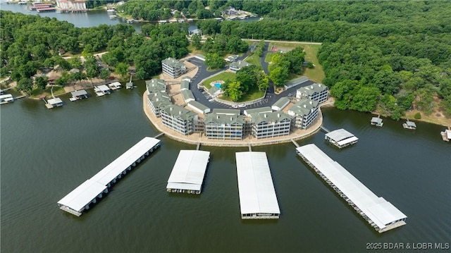 aerial overview of property's location with a large body of water