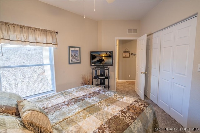 214 Emerald Bay Dr Unit 1D, Lake Ozark, MO 65049 - carpeted bedroom with a closet
