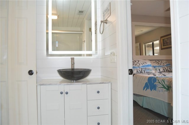 ensuite bathroom with vanity