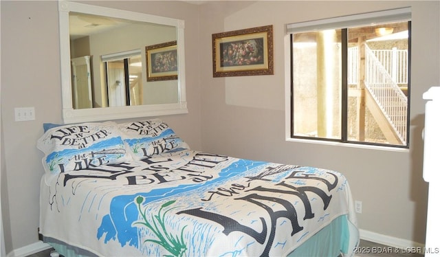 bedroom with baseboards