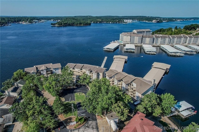 aerial view of a large body of water