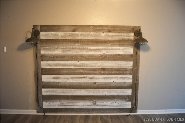 detailed view of wood finished floors and baseboards