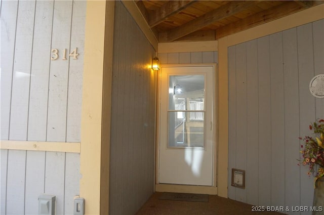 view of doorway to property