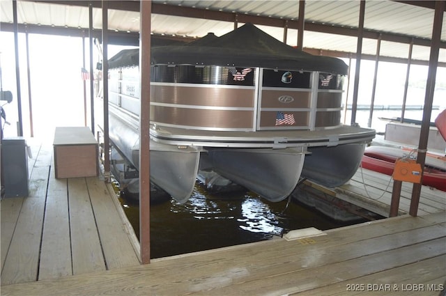 dock area with boat lift