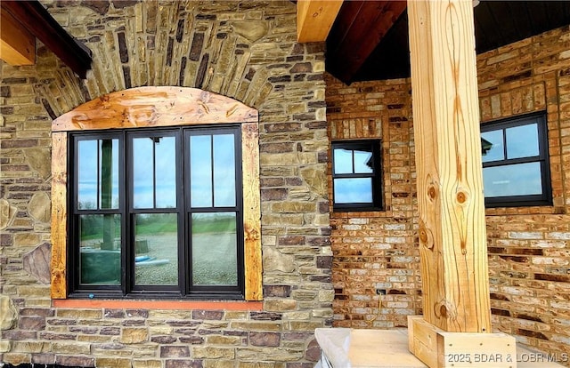 25455 Rail Rd, Richland, MO 65556 - exterior view of stone siding