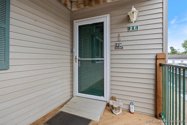 view of doorway to property