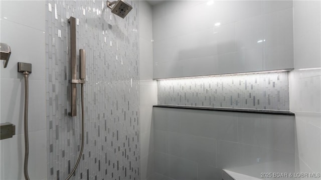 bathroom featuring walk in shower