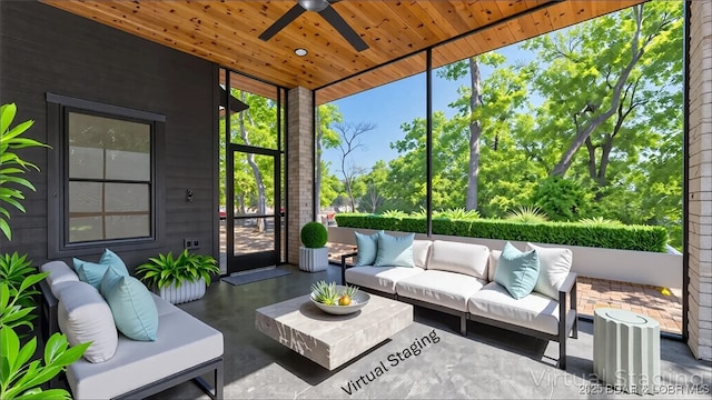 view of sunroom