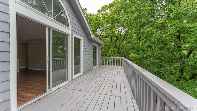 view of wooden deck