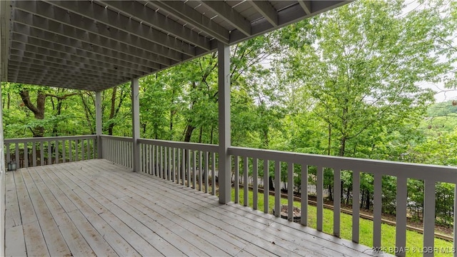view of wooden deck