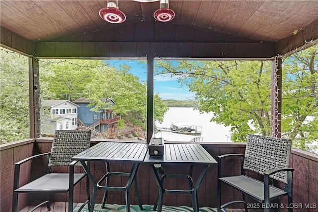 26553 Mesa Dr, Rocky Mount, MO 65072 - wooden terrace featuring a water view