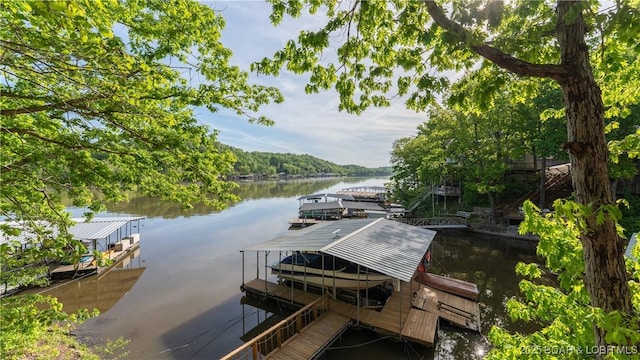 26505 Mesa Dr, Rocky Mount, MO 65072 - dock featuring a water view