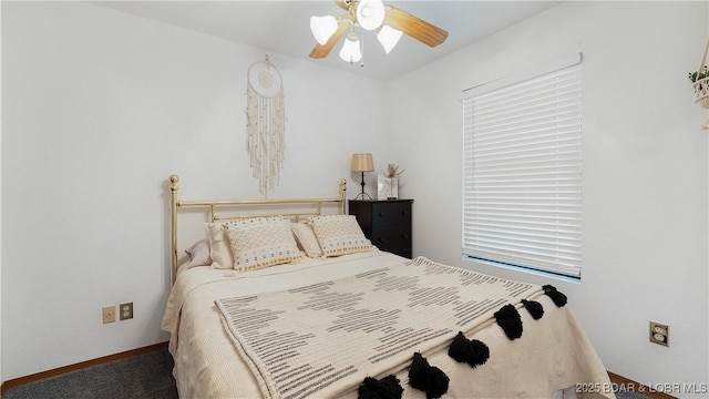 26505 Mesa Dr, Rocky Mount, MO 65072 - bedroom featuring carpet floors, baseboards, and ceiling fan