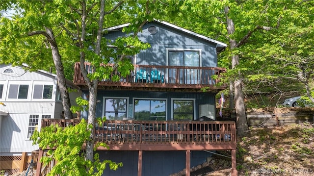 26505 Mesa Dr, Rocky Mount, MO 65072 - back of property featuring a deck