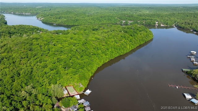 26505 Mesa Dr, Rocky Mount, MO 65072 - aerial view of a forest and a large body of water
