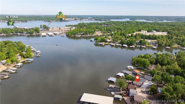 drone / aerial view of a nearby body of water