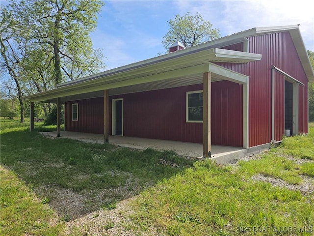 view of home's exterior with a patio