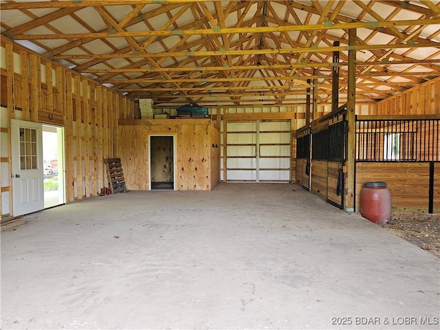 view of horse barn
