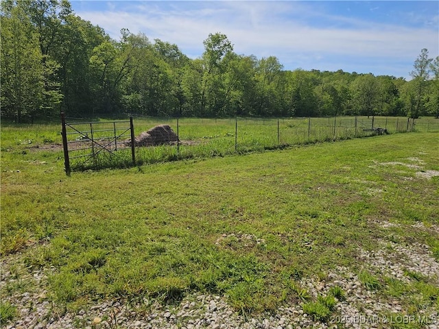 view of yard with a view of rural / pastoral area