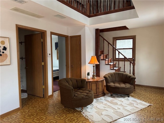 30020 Cool Valley Dr, Rocky Mount, MO 65072 - living area with stairs and baseboards