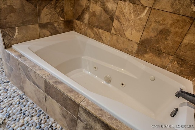 full bath with a jetted tub