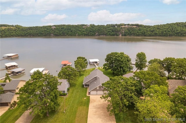 bird's eye view of a nearby body of water