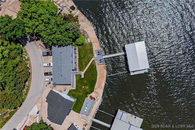 bird's eye view of a large body of water