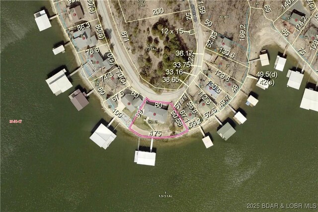 aerial view of property's location
